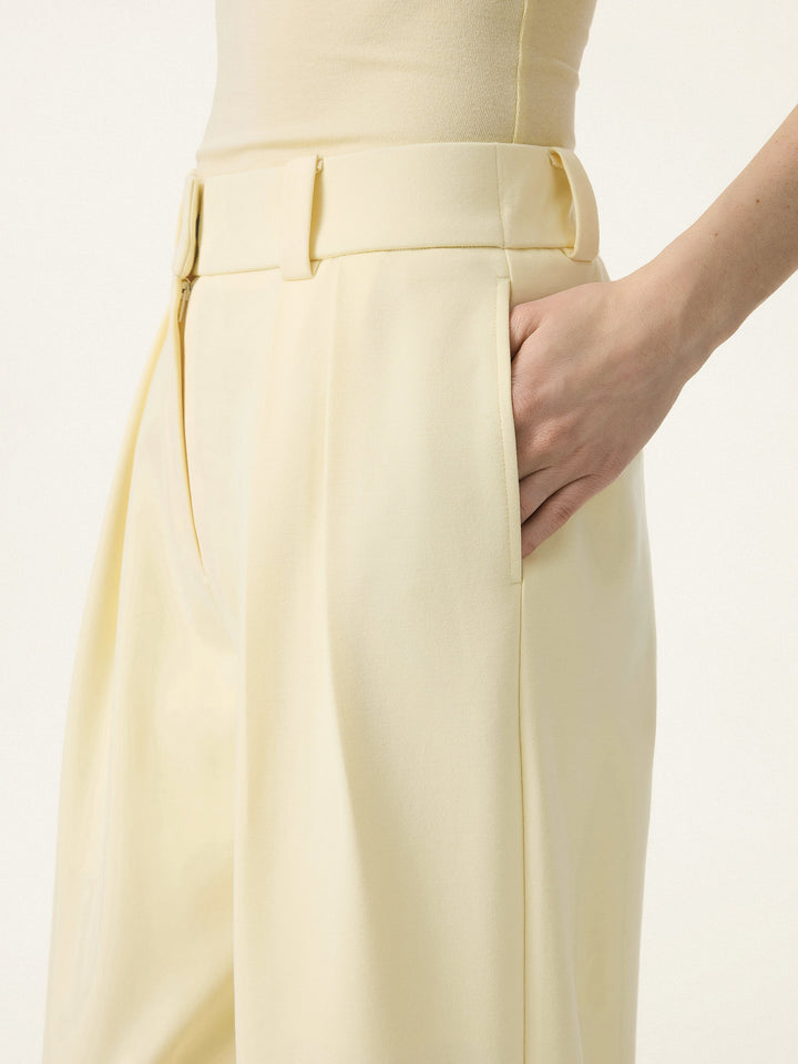 4-Way Stretch Drapey Mid Rise Wide Leg Work Pants