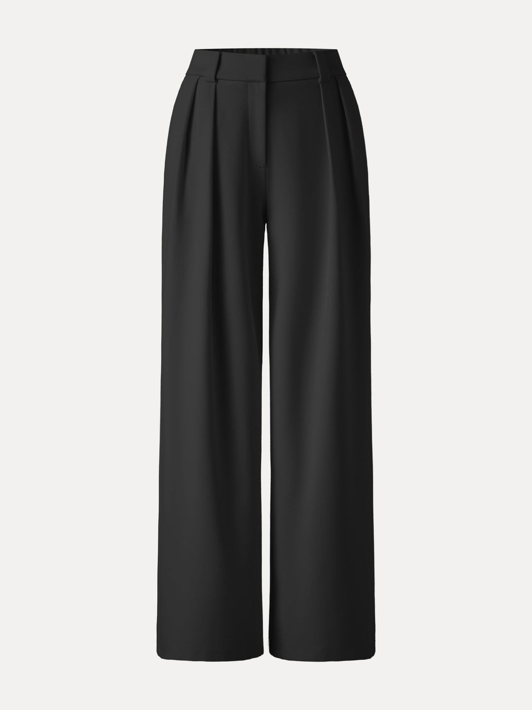 4-Way Stretch Drapey Mid Rise Wide Leg Work Pants