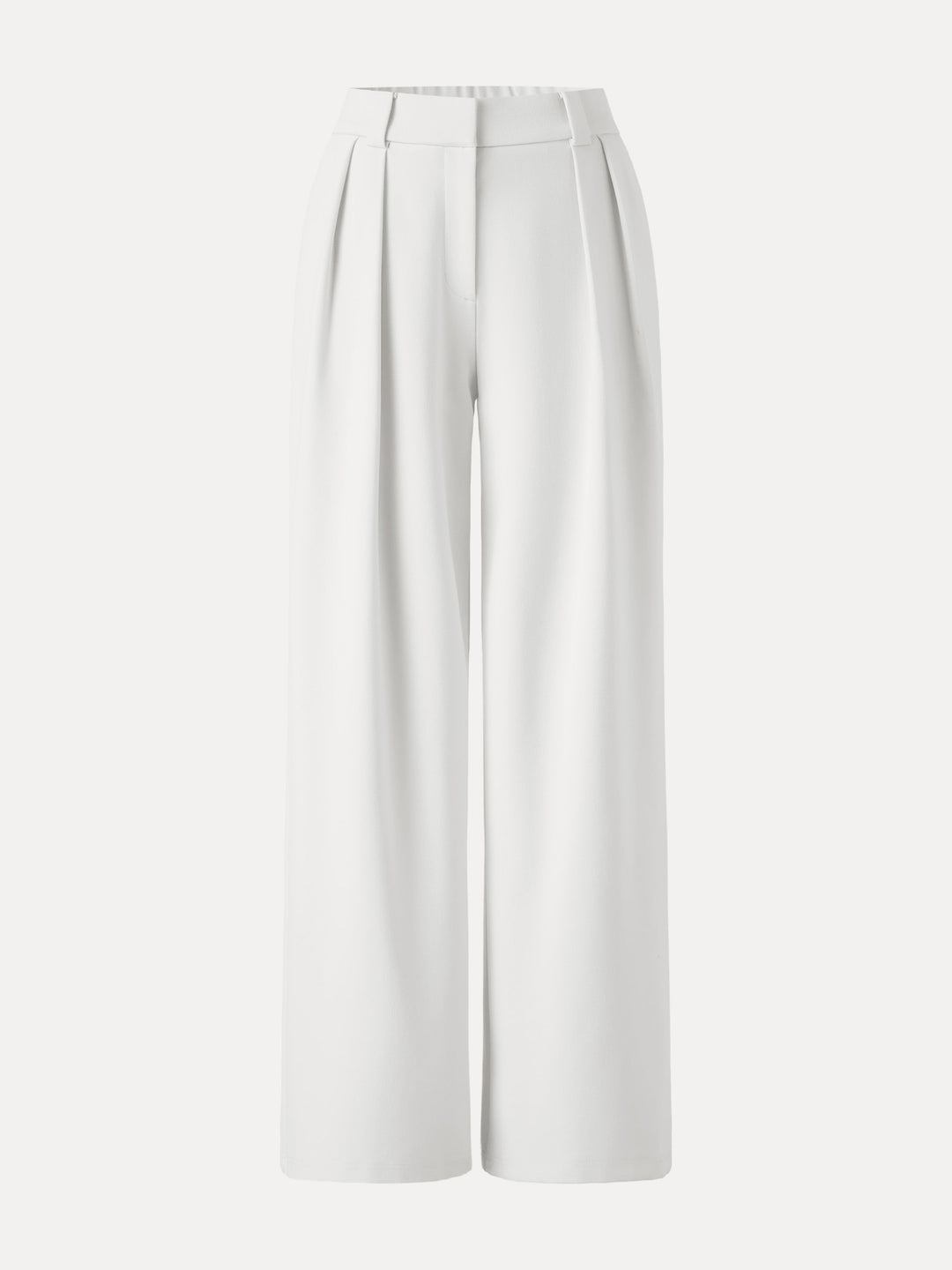 4-Way Stretch Drapey Mid Rise Wide Leg Work Pants