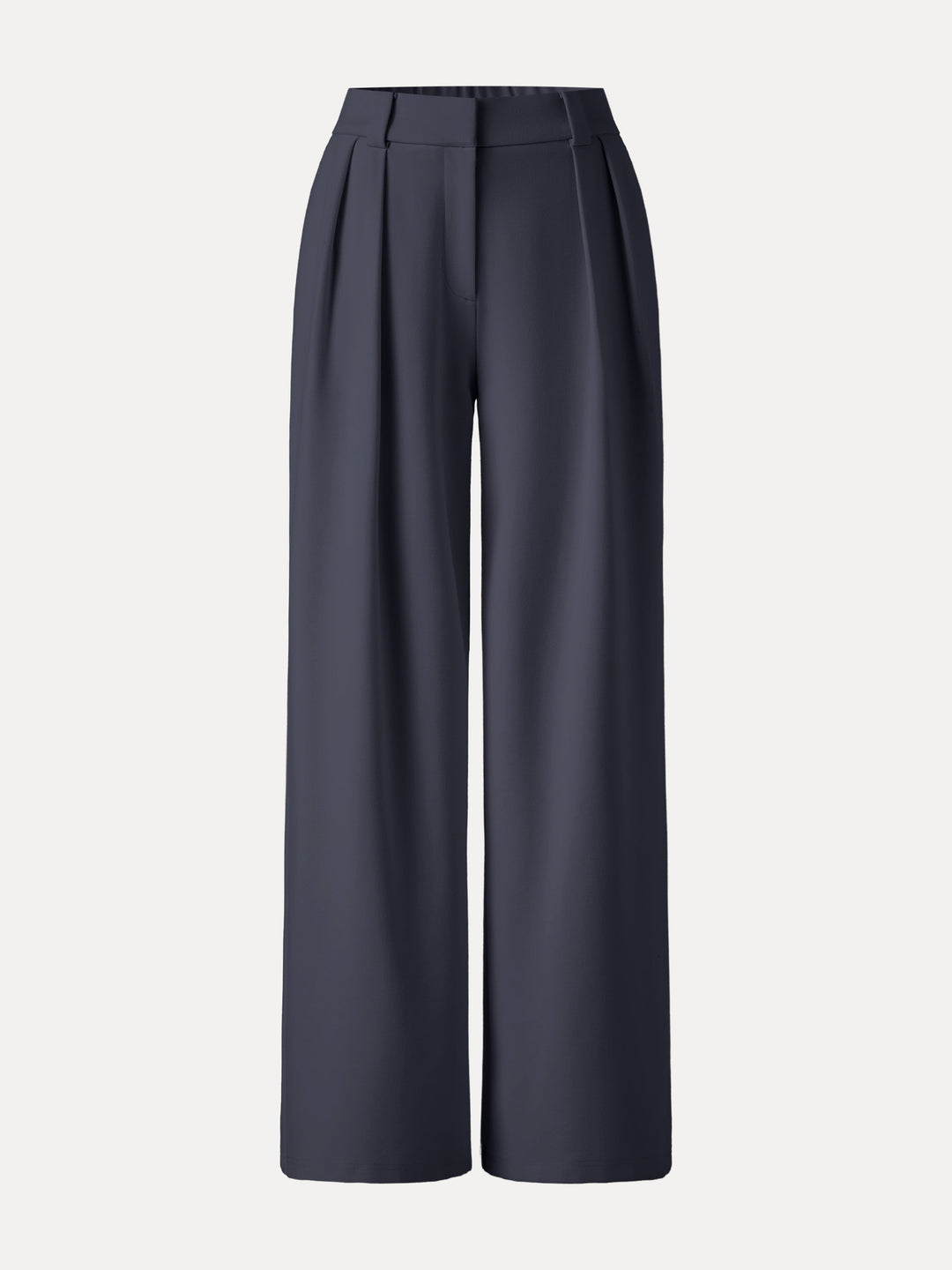 4-Way Stretch Drapey Mid Rise Wide Leg Work Pants