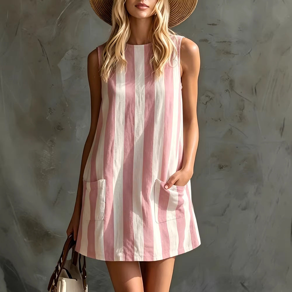 Margot | Vintage Striped Mini Dress