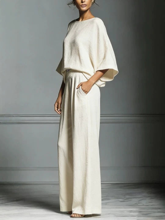 Aria | Bell-Sleeve Linen Two-Piece Set