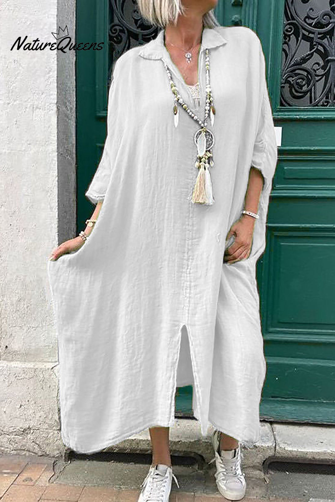 Casual Plus Size Shirt Collar Dress