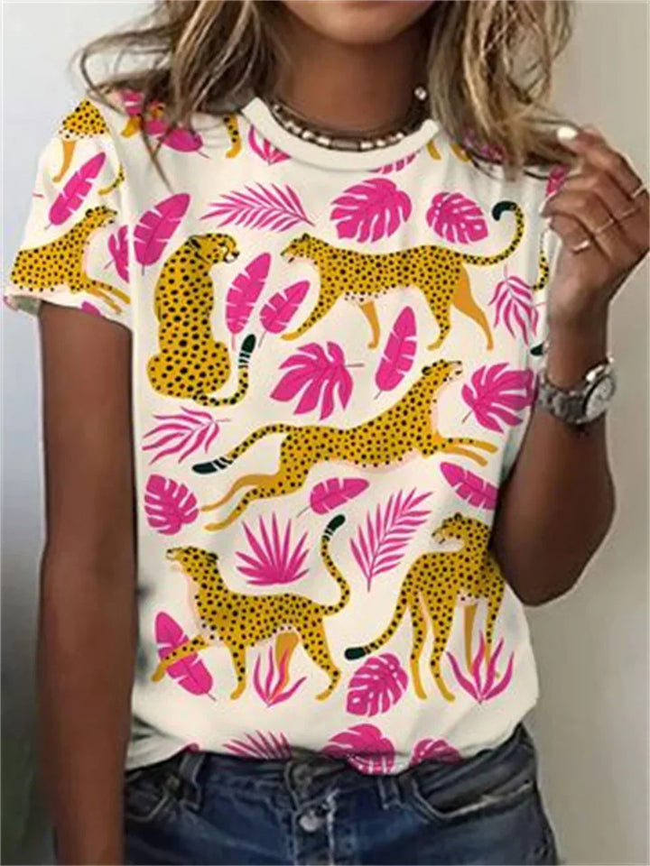 Avrille™ Stylish T-shirt with Dog Print