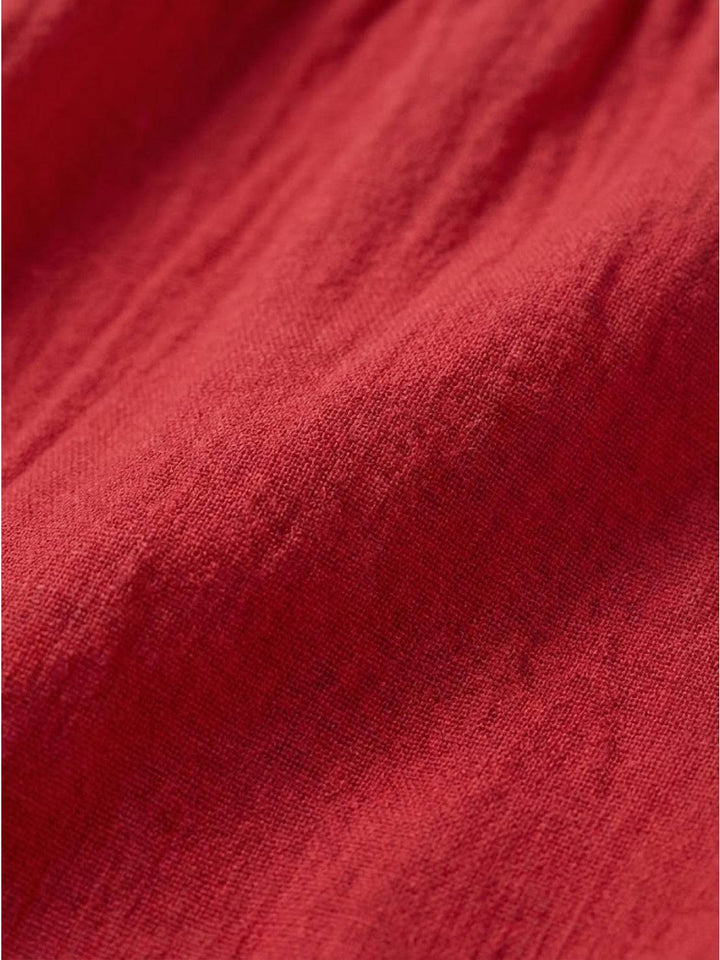 Capped-sleeve, Voluminous Pleated Midi Dress