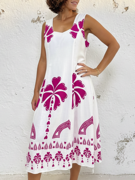 Love Blossoms Floral Print Midi Dress