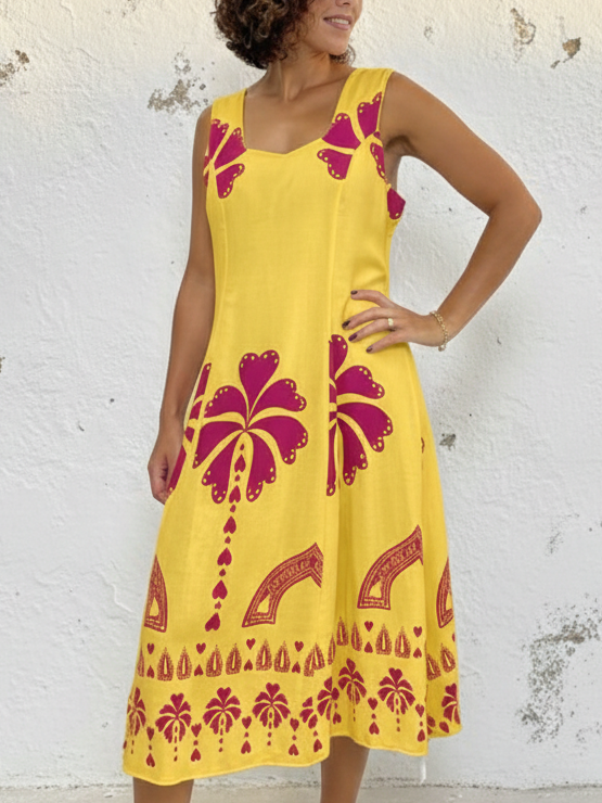 Love Blossoms Floral Print Midi Dress