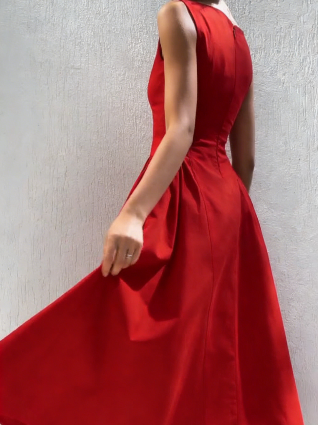 Elegant Vintage A-line Midi Dress