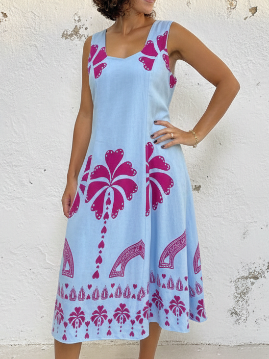 Love Blossoms Floral Print Midi Dress