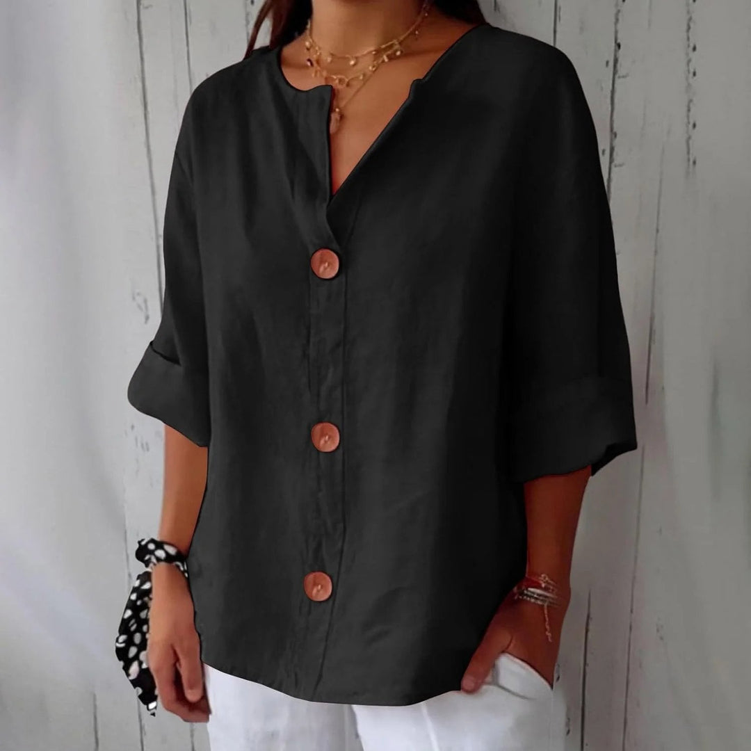 Ivy™ | Lightweight Linen Loose-Fit Blouse