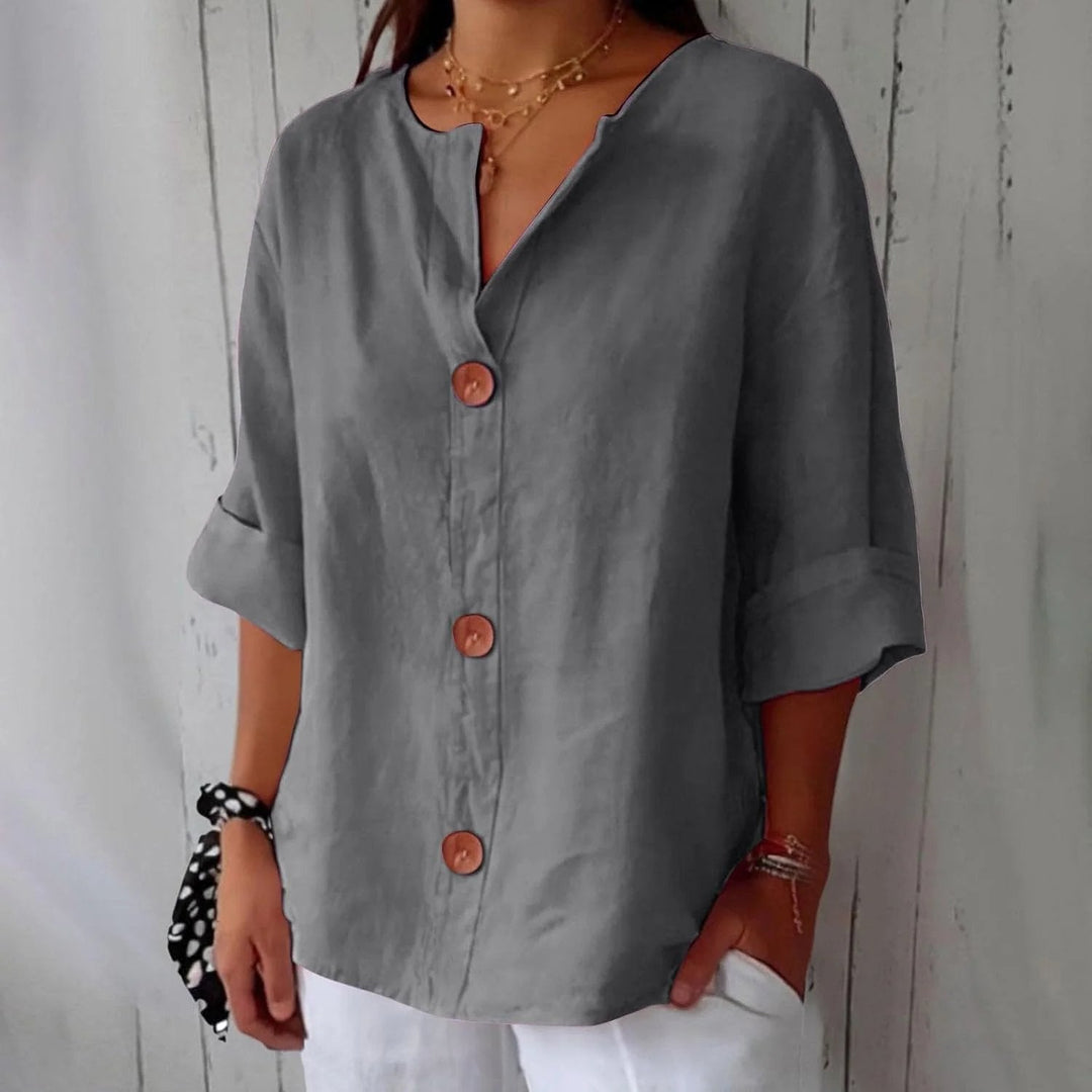 Ivy™ | Lightweight Linen Loose-Fit Blouse