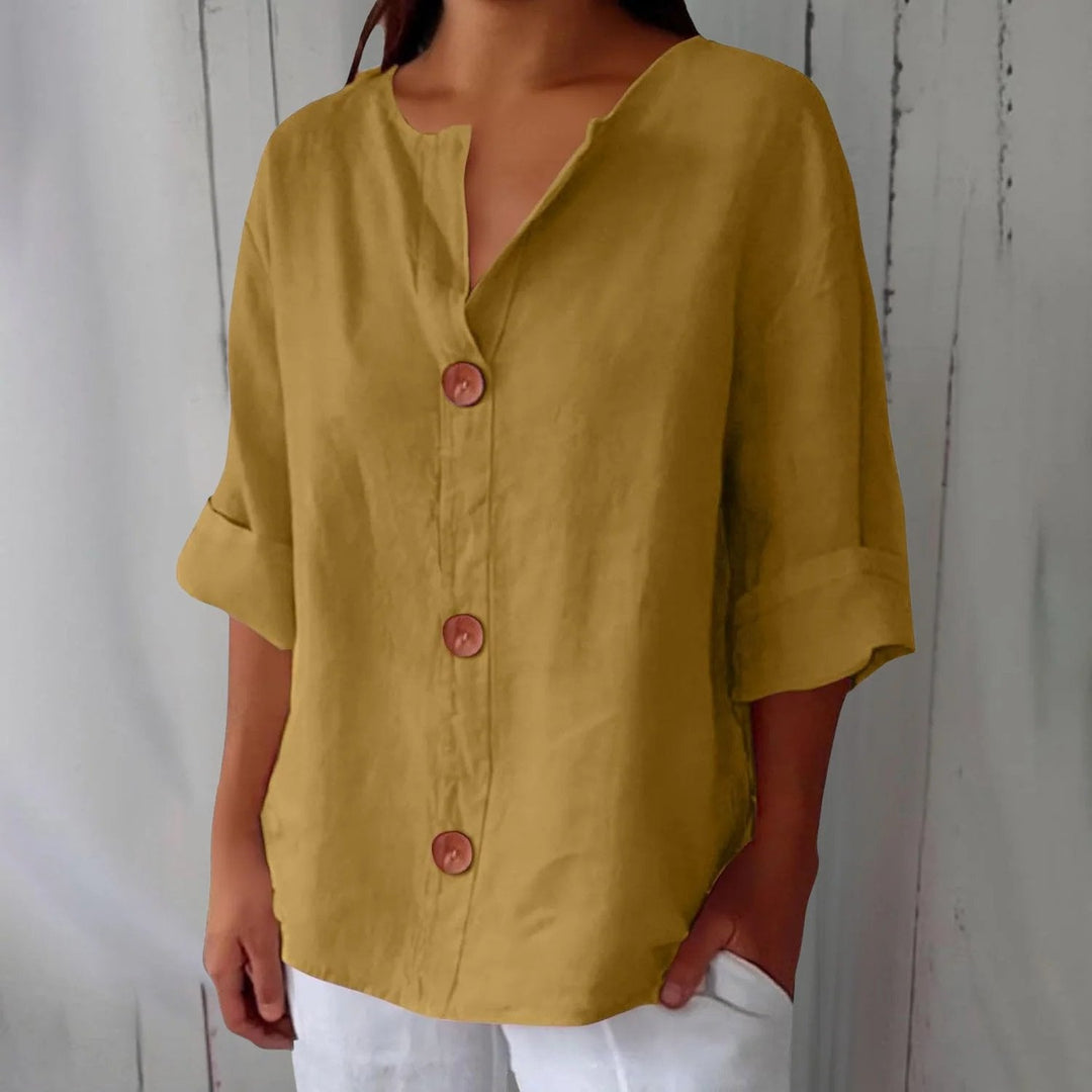 Ivy™ | Lightweight Linen Loose-Fit Blouse