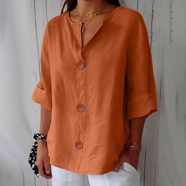 Ivy™ | Lightweight Linen Loose-Fit Blouse